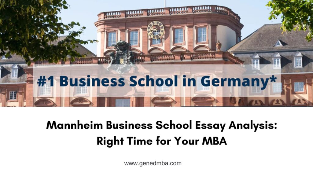 Mannheim Business School Essay Analysis